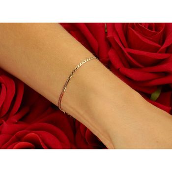 Klasyczna złota bransoletka damska próby 585 w splocie pancerka 2 mm. Długość regulowana 17 cm + 2 cm, waga 1,11 g, zapięcie na karabińczyk. Ponadczasowa biżuteria idealna na co dzień i na preze.jpg